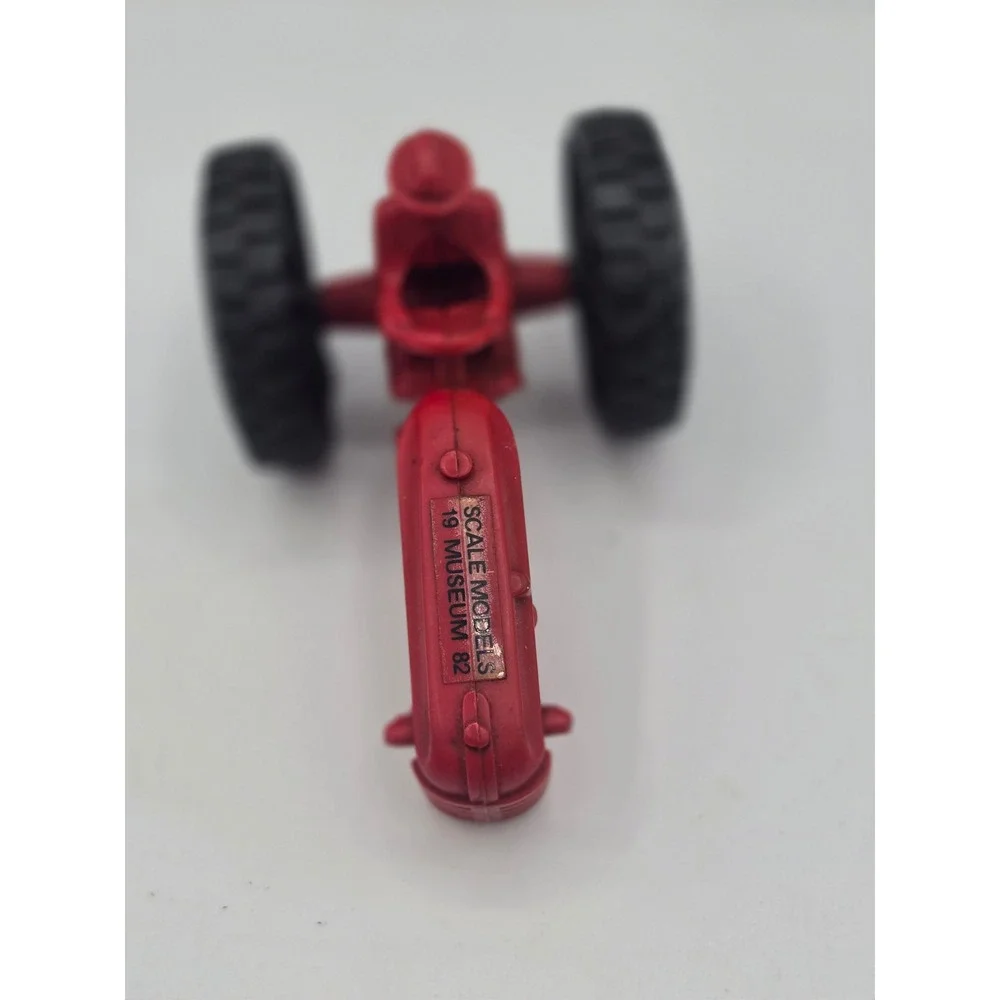 Vtg Scale Models 19 Museum 82 Red Plastic Toy Tractor with Driver Figure *Parts